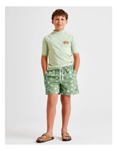 Seersucker Boardshort in Green