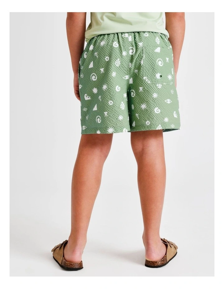 Seersucker Boardshort in Green image 5
