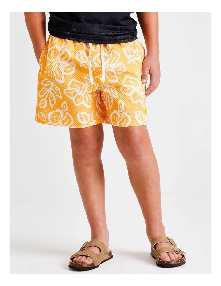 Seersucker Boardshort in Yellow image 2