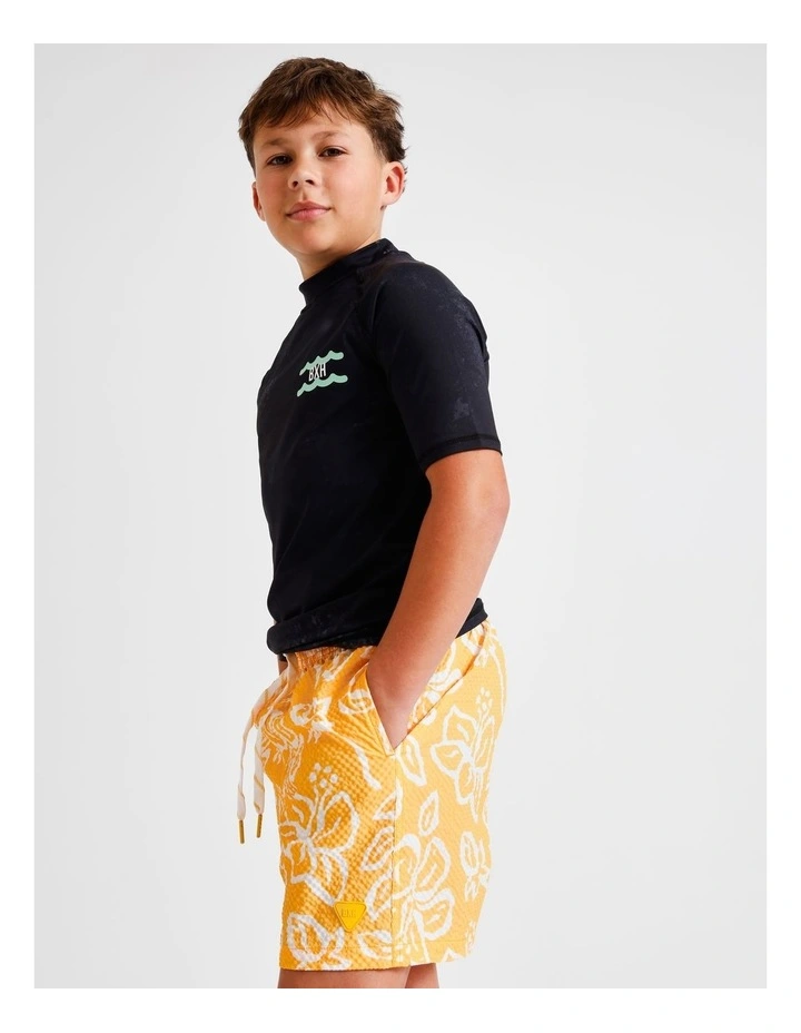 Seersucker Boardshort in Yellow image 4