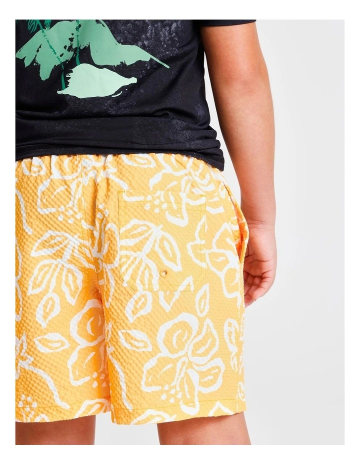 Seersucker Boardshort in Yellow image 6