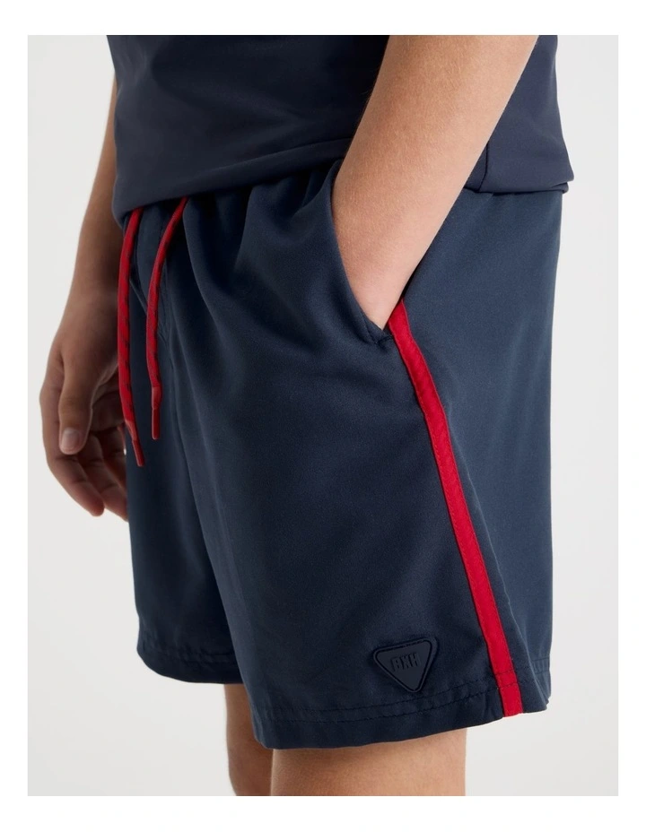 Woven Boardshort in Navy/Red image 4