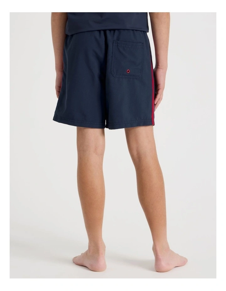 Woven Boardshort in Navy/Red image 5