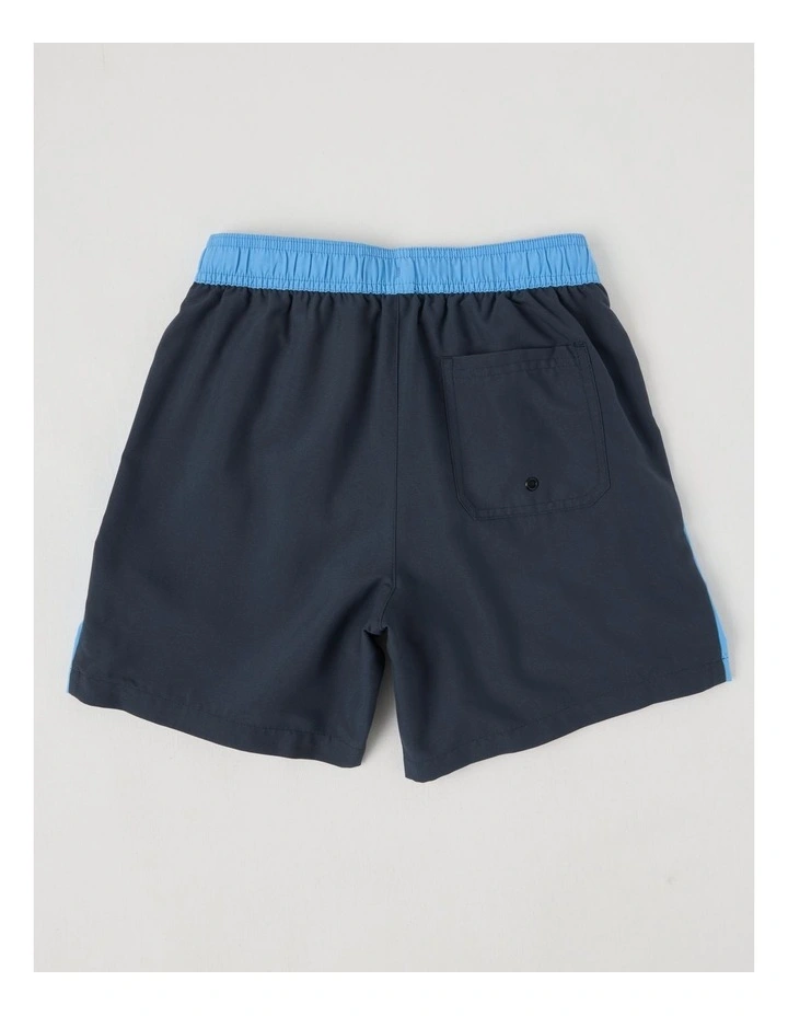 Woven Boardshort in Black/Blue image 3