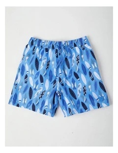 Woven Boardshort in Surfboard/Blue