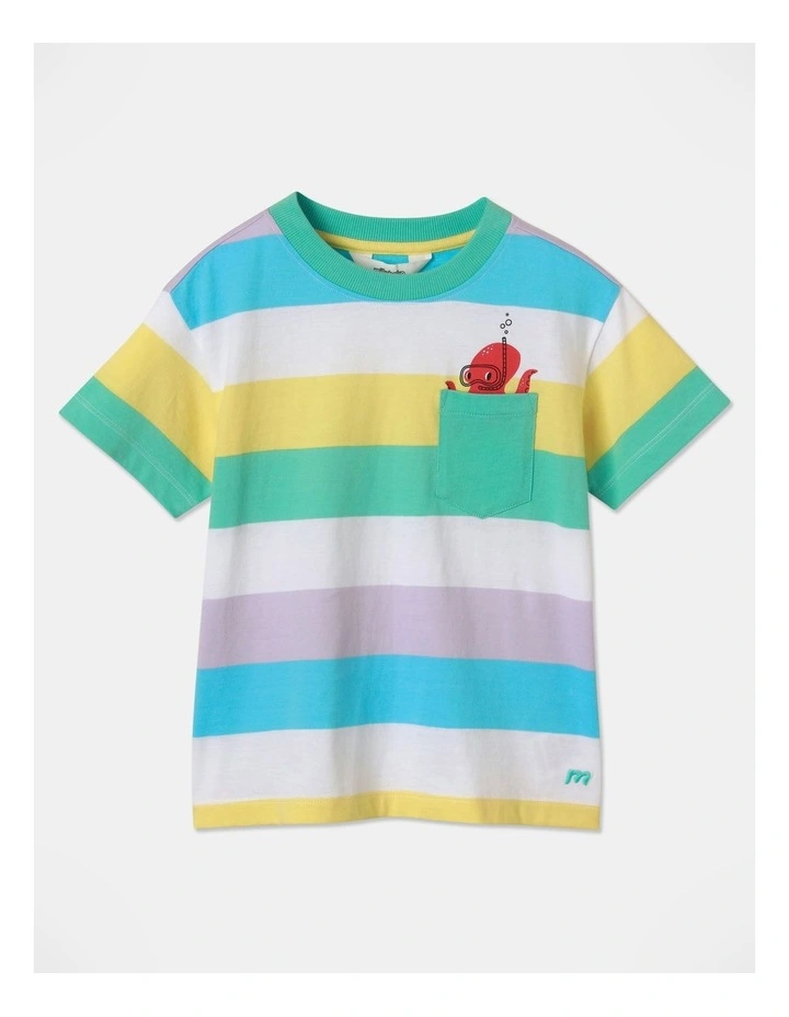 Stripe T-Shirt in Rainbow image 1