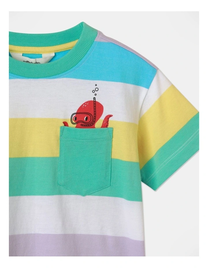 Stripe T-Shirt in Rainbow image 2