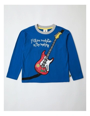 Essentials Long Sleeve Rockstar T/shirt in Navy