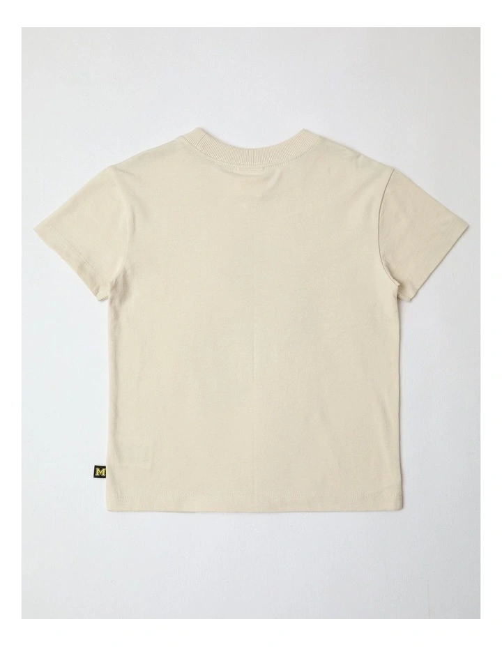 Essentials Print Tee in Beige image 3