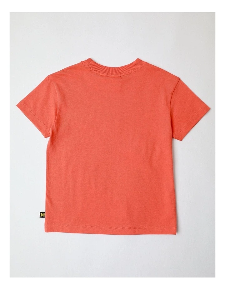 Essentials Print Tee in Red image 3