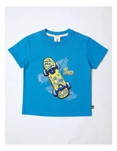 Essentials Print Tee in Blue