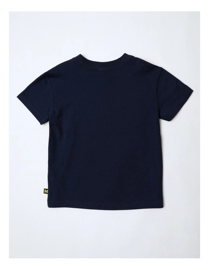 Essentials Print Tee in Navy image 3