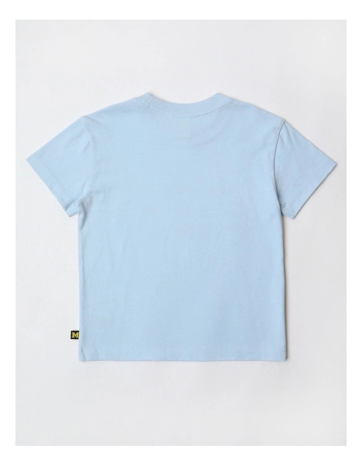 Essentials Print Tee in Light Blue image 3