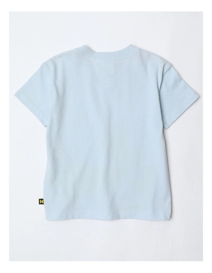 Essentials Print Tee in Light Blue image 3