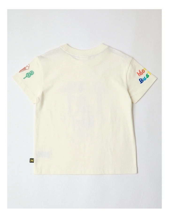 Essentials Print Tee in Ecru image 3