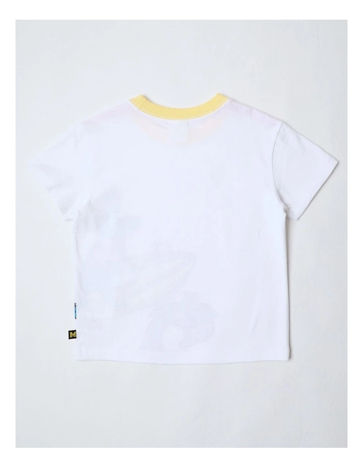 Essentials Print Tee in White image 3