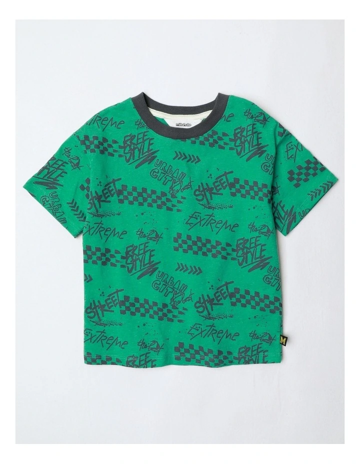 All Over Print Tee in Green image 1
