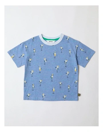All Over Print Tee in Blue