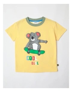 Puff Print Tee in Yellow