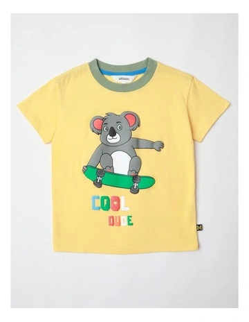 Puff Print Tee in Yellow