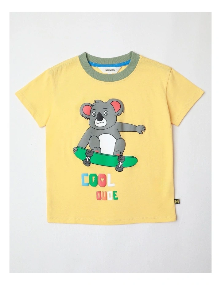 Puff Print Tee in Yellow image 1