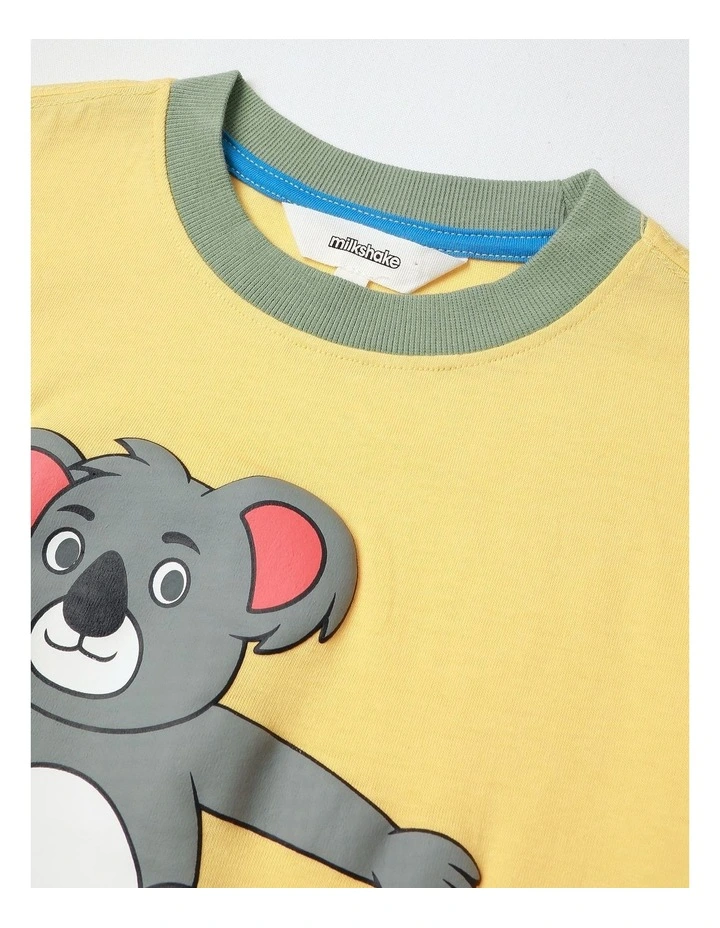 Puff Print Tee in Yellow image 2