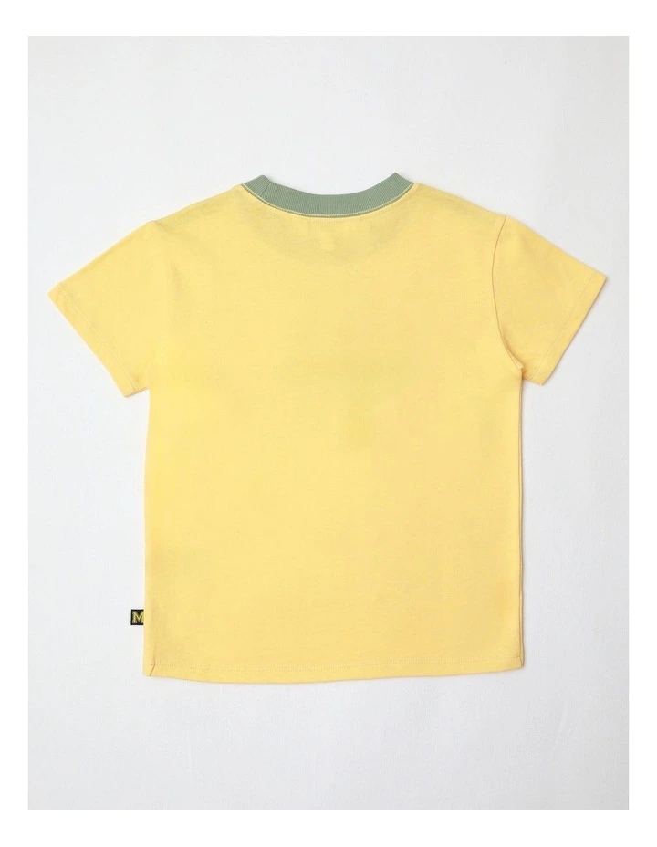 Puff Print Tee in Yellow image 3