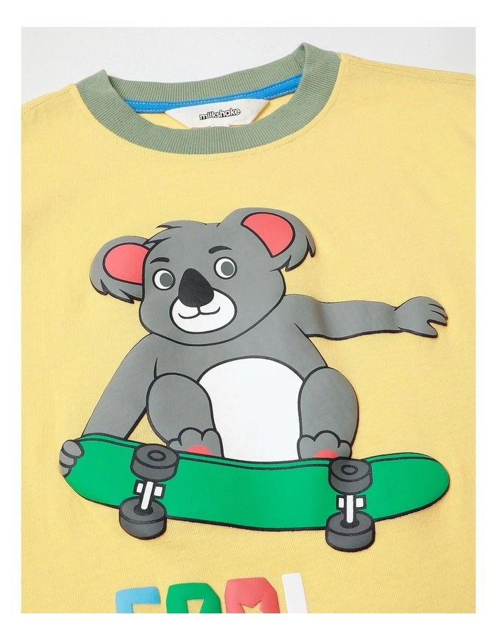Puff Print Tee in Yellow image 4