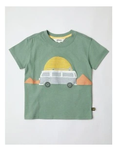 Puff Print Tee in Khaki