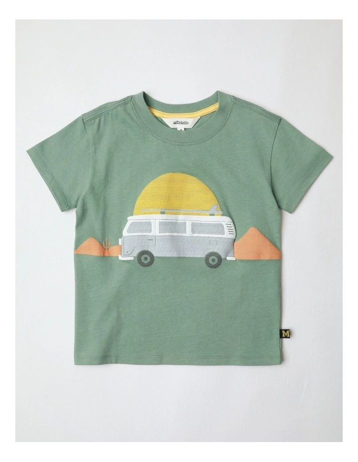 Puff Print Tee in Khaki image 1