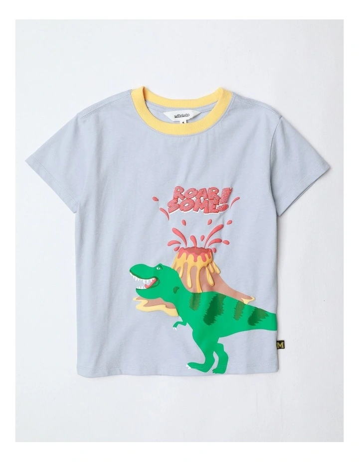 Puff Print Tee in Light Blue image 1