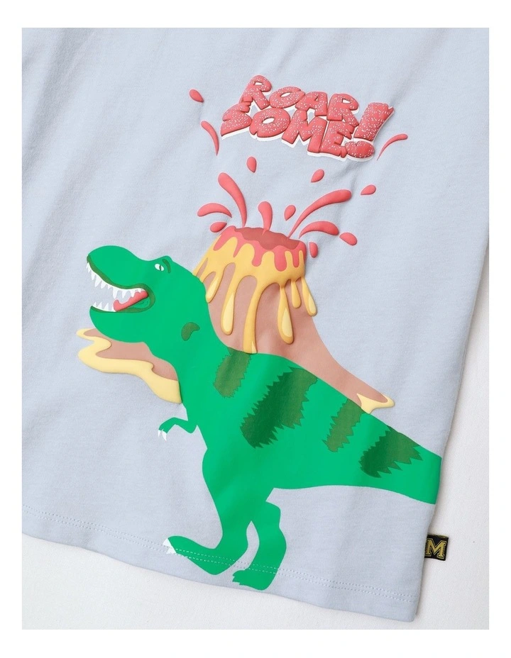 Puff Print Tee in Light Blue image 2