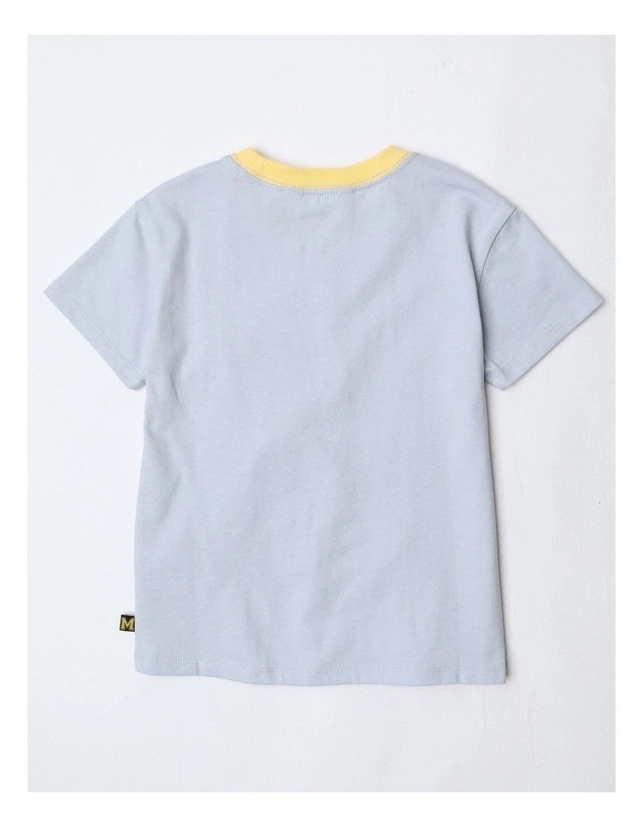 Puff Print Tee in Light Blue image 3