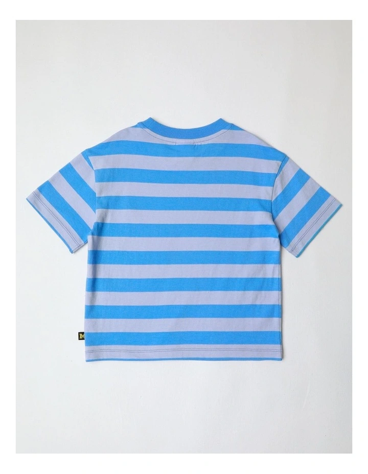 Stripe Tee in Blue image 3