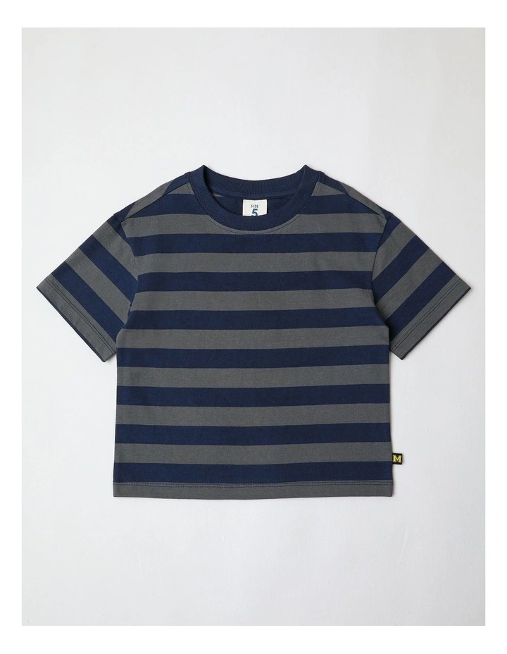 Stripe Tee in Navy image 1