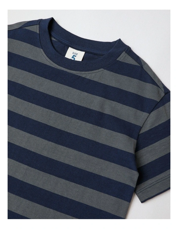 Stripe Tee in Navy image 2