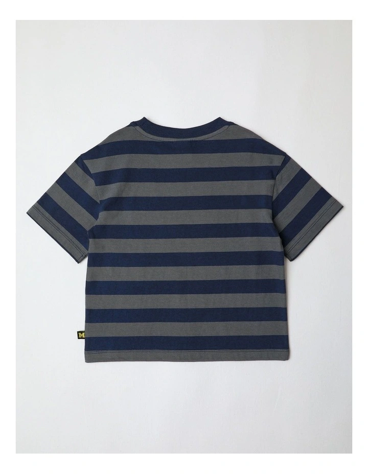Stripe Tee in Navy image 3