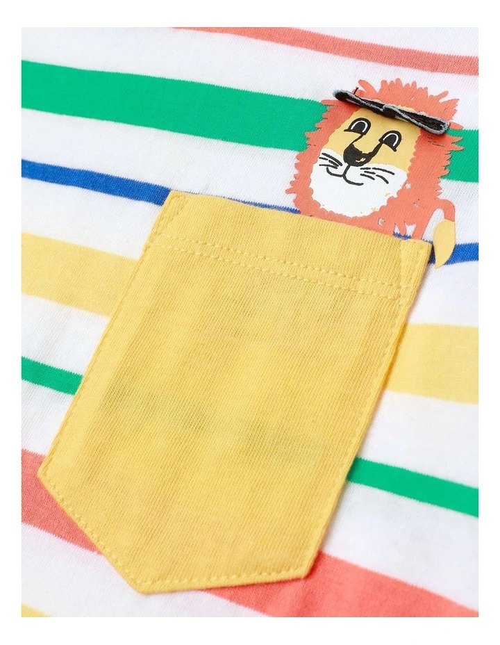 Pocket Tee in Multi image 4