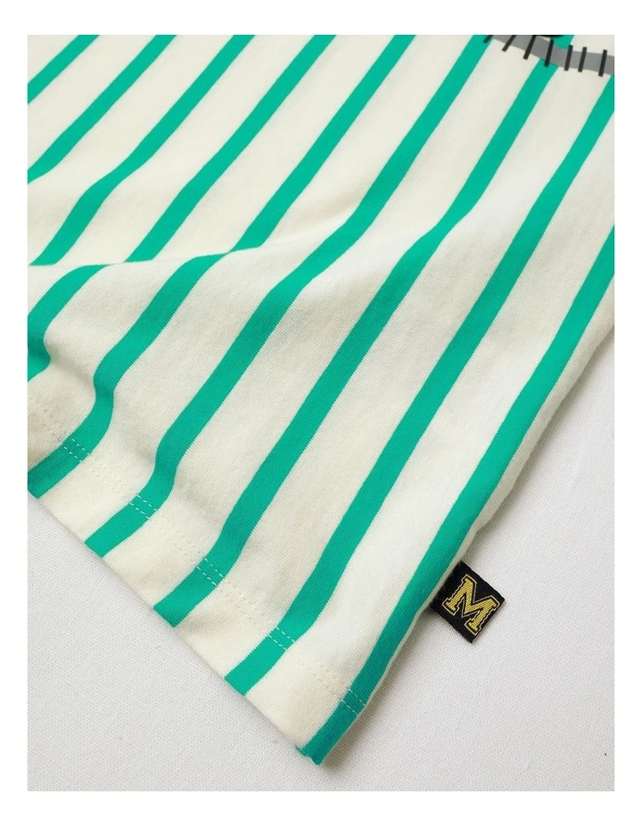 Pocket Tee in Green Stripe image 4