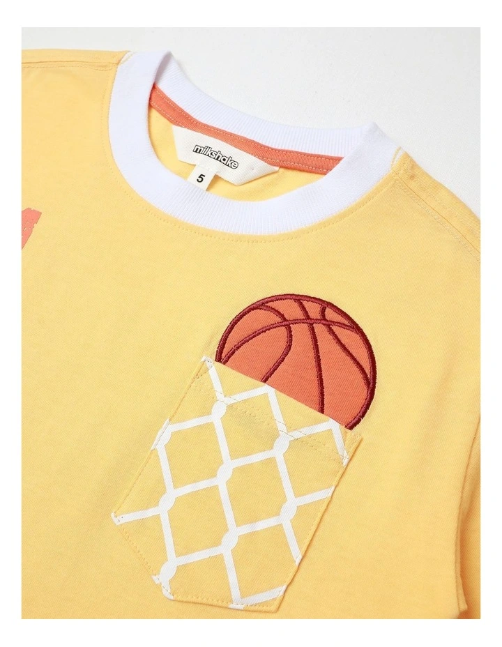 Pocket Tee in Yellow image 2