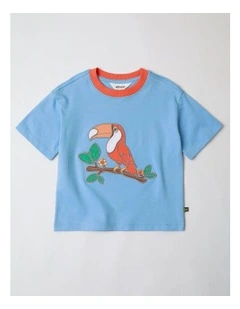 Applique Tee in Blue