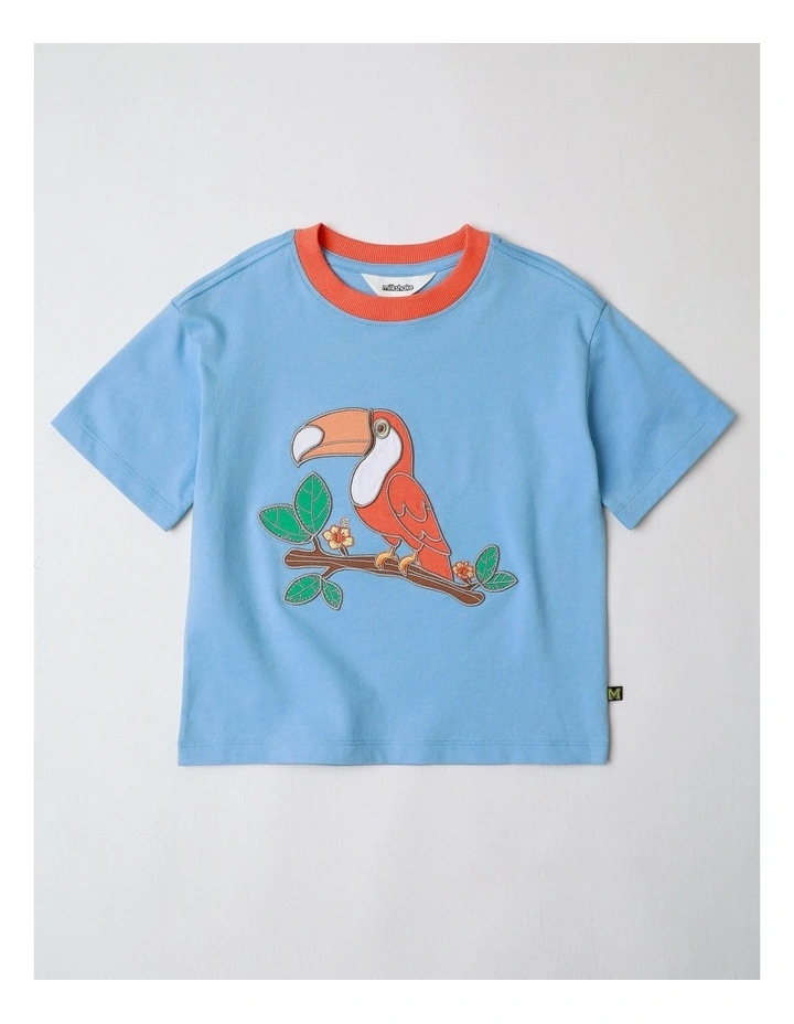 Applique Tee in Blue image 1