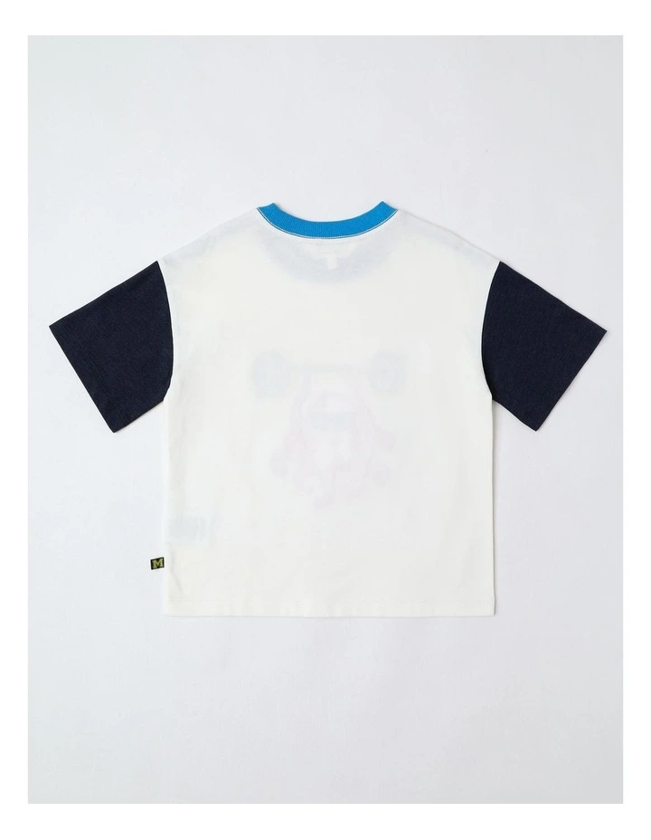 Applique Tee in Ecru image 3