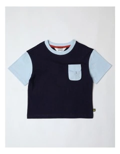 Pocket Tee in Navy/Blue
