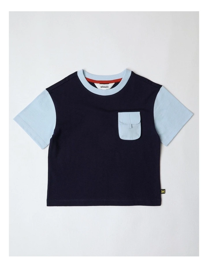Pocket Tee in Navy/Blue image 1