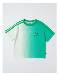 Waffle Tie Dye Tee in Green