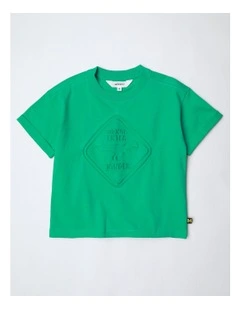 Debossed Tee in Green