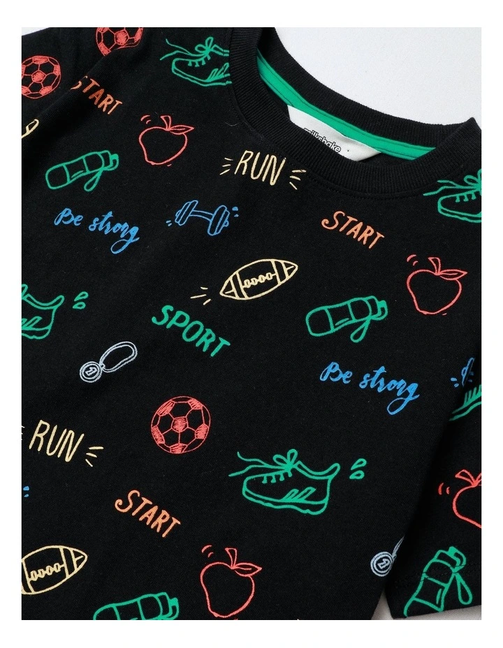 All Over Print Tee in Navy image 2