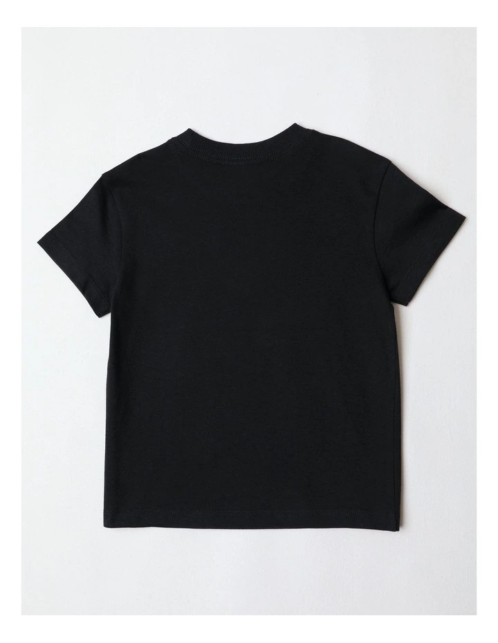 Essentials Print Tee in Charcoal image 2