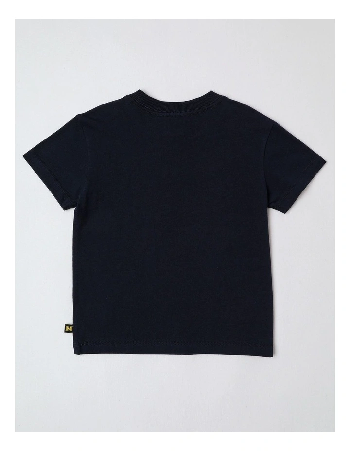 Essentials Print Tee in Navy image 3